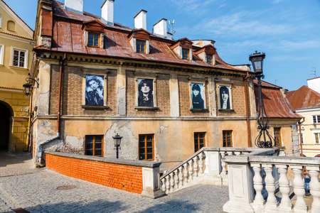 Lublin, Poland, September 01, 2018: Historic center of the old town in Lublin, Poland.のeditorial素材