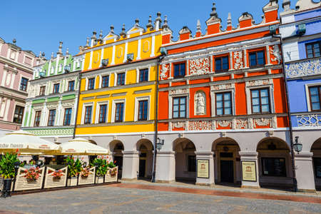Zamosc, Poland - September 01, 2018: Great Market Square in Zamosc, Polandのeditorial素材