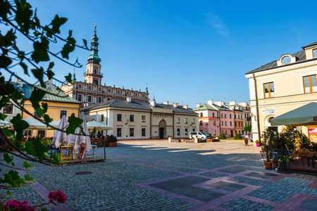 Zamosc, Poland - September 01, 2018: Great Market Square in Zamosc, Polandのeditorial素材