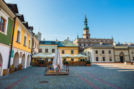 Zamosc, Poland - September 01, 2018: Great Market Square in Zamosc, Polandのeditorial素材
