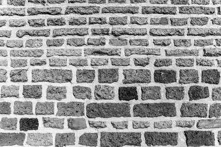 texture of a black and white brick backgroundの写真素材
