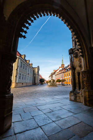 view of cathedral of saint john the baptist in Wroclaw, Polandの写真素材