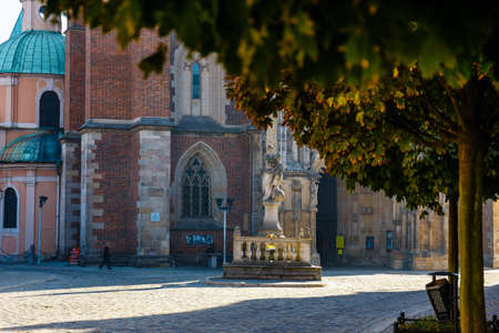 Wroclaw, Poland, October  07, 2018: view of cathedral of saint john the baptist in Wroclaw, Polandのeditorial素材