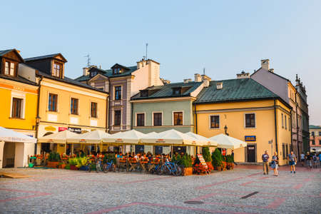 Zamosc, Poland - September 01, 2018: Great Market Square in Zamosc, Polandのeditorial素材