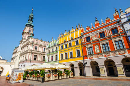 Zamosc, Poland - September 01, 2018: Great Market Square in Zamosc, Polandのeditorial素材