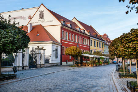 Wroclaw, Poland, October 07, 2018: Ostrow Tumski, historic district of Wroclaw, Polandのeditorial素材