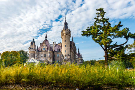 Moszna Castle, historic palace located in a village of Moszna, Upper Silesia, Polandのeditorial素材