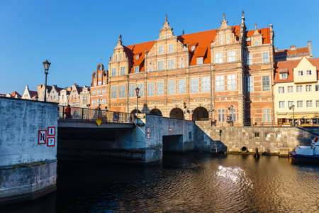 16th century Green Gate in Old Town of Gdansk. Gate is situated between Long Market  and the Motlawa River, Polandのeditorial素材