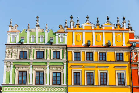 View of Great Market Square in Zamosc, Polandのeditorial素材