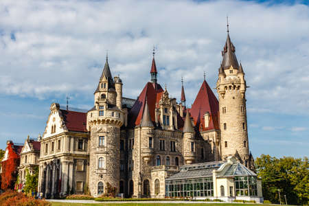 Moszna Castle, historic palace located in a village of Moszna, Upper Silesia, Polandのeditorial素材