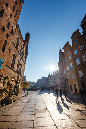 Gdansk, Poland, October 14, 2018: People on the Long Lane  in Gdansk, Poland