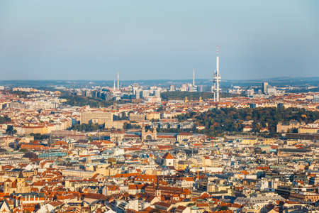 Aerial view of old town in Prague, Czech republicの写真素材