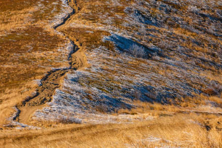 Autumn landscape in Bieszczady Mountains, south east Polandの写真素材