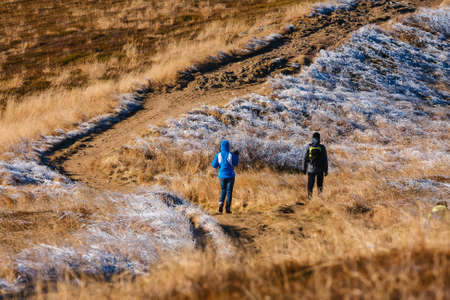 Autumn landscape in Bieszczady Mountains, south east Polandの写真素材