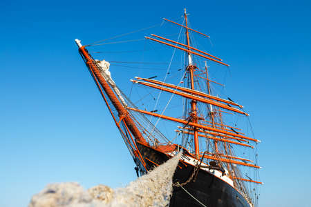 Largest four-master sailingship in Gdynia, Polandの写真素材