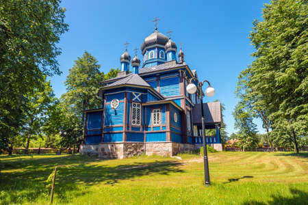 Orthodox church in Puchly  village, north eastern Polandの写真素材