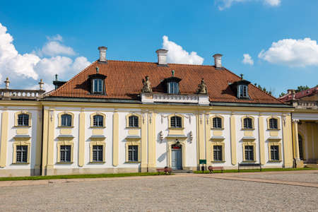 Facade of the Museum of the History of Medicine and Pharmacy in Branicki Palace, Polandのeditorial素材