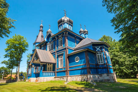 Orthodox church in Puchly village, north eastern Poland, Europeの写真素材