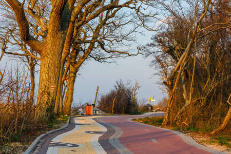 a bicycle path along the seashore, Poland