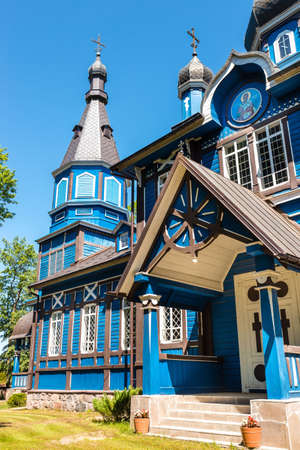 Orthodox church in Puchly village, north eastern Poland, Europeの写真素材