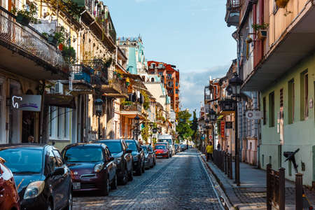 Batumi, Georgia, October 02,2021: Streets of the Georgian city of Batumi, Georgiaのeditorial素材