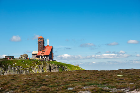 Snezne Jamy in the Karkonosze Mountains during sunny summer weather. Mountain glacial cauldrons. Karkonosze National Park, Polandの写真素材