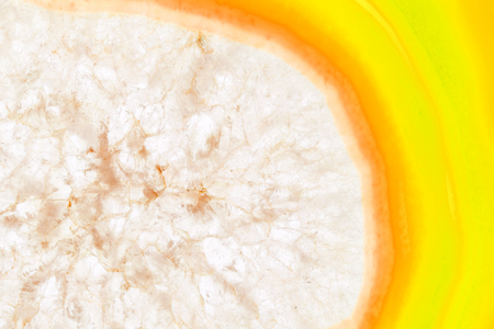 Abstract background - yellow agate slice mineralの写真素材