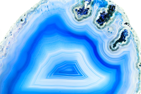 Abstract background - blue agate slice mineralの写真素材