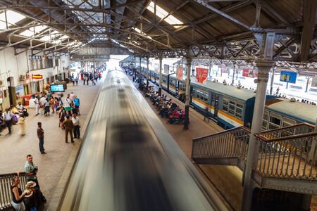 COLOMBO, SRI LANKA, MARCH 2016: Travel by train is very comfortable way of moving through Sri Lanka....