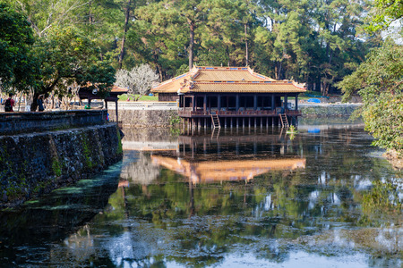 Hue, Vietnam - march 10 2017: Tu Duc Tomb Pagodaのeditorial素材