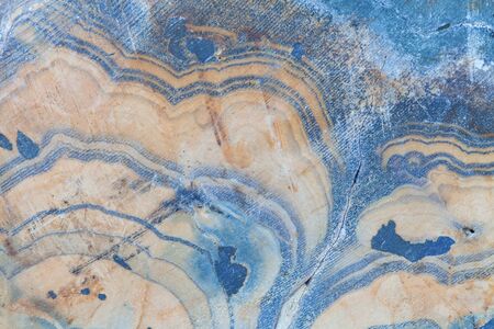 Cross section of blue wurtzite mineralの写真素材