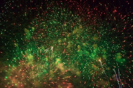 Colorful fireworks against dark skyの写真素材