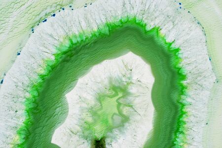 Abstract background - green agate mineral cross sectionの写真素材