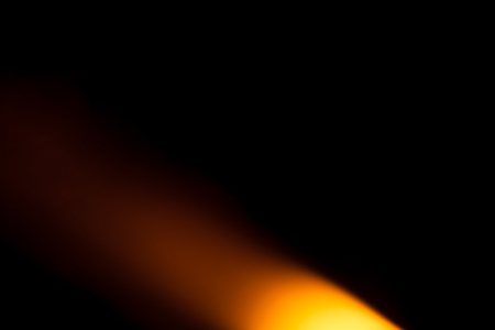 Orange flame osolated on black background