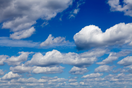 Blue sky with white clouds natural backgroundの写真素材