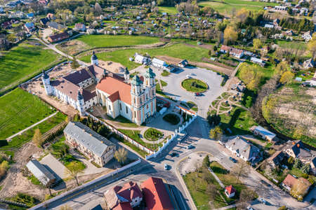 Sejny city center aerial landscapeの写真素材