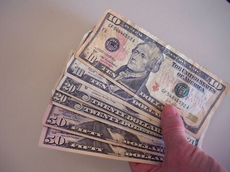 LEWISTON/IDAHO/USA _ US Dollars various in paper notes 14 March 2011      のeditorial素材