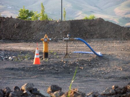 LEWISTON/IDAHO STATE /USA _ Vandervert construction site 19 June 2011  のeditorial素材