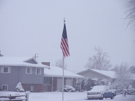 LEWISTON/IDAHO STATE /USA _Heavy snow  falls  12 inches today 18 Janaury 2012  のeditorial素材