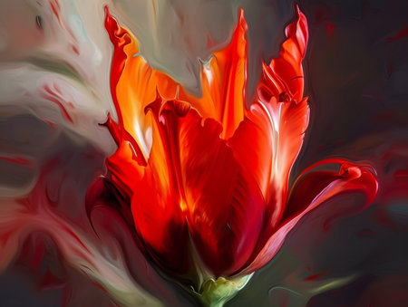 - decorative orange tulip, generative aiの素材