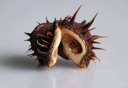 - 2. open chestnut fruits in autumnの写真素材