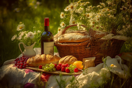 - picnic lunch in the open air 5 generative aiの素材