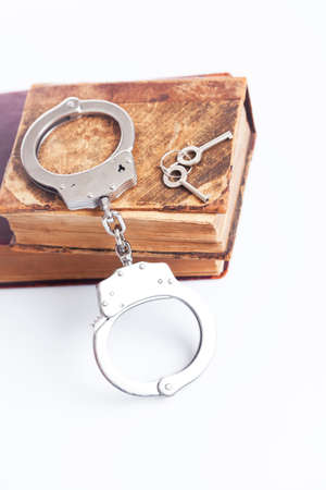 Handcuffs and the old Penal Codeの写真素材