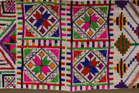 vintage traditional ukrainian embroidery, close up