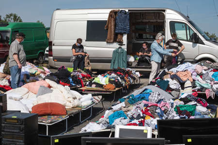 LUBIN, POLAND - MAY 9, 2020.  Trading on the stock exchange during a pandemic Covid-19.のeditorial素材