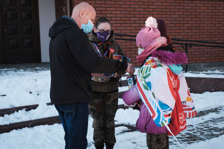 WROCLAW, Poland January 29,2021 29. annual final Charity organization WOSP (Wielka Orkiestra Swiatecznej Pomocy).のeditorial素材