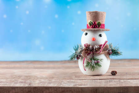 Flatley Christmas. Festive Christmas background. New Year's and Christmas. Christmas card background. Snowman. Banner. Copyspaceの写真素材