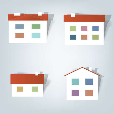 a set of elements design for advertising real estate servicesのイラスト素材