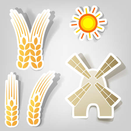 set of design elements to create labelsのイラスト素材