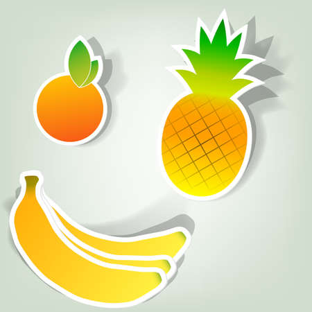 a set of design elements to advertise fruitのイラスト素材